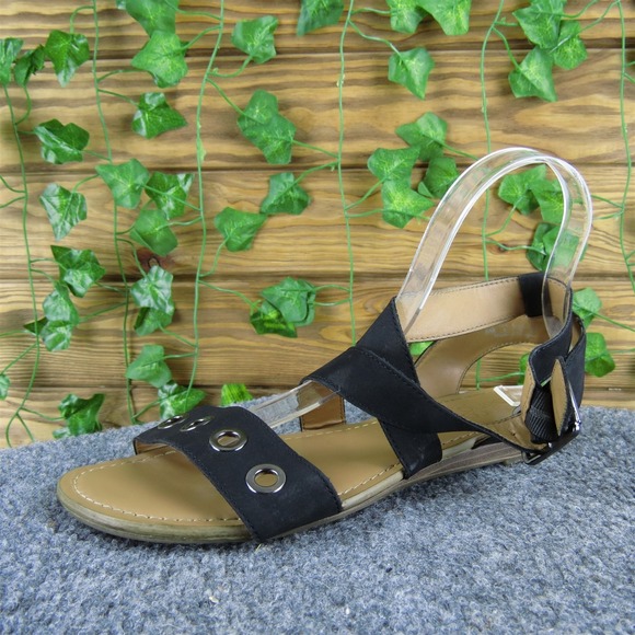 Franco Sarto Women's Grand Strappy Black Synthetic Sz‎ 8 Medium Gently Used 2025 - Picture 1 of 6